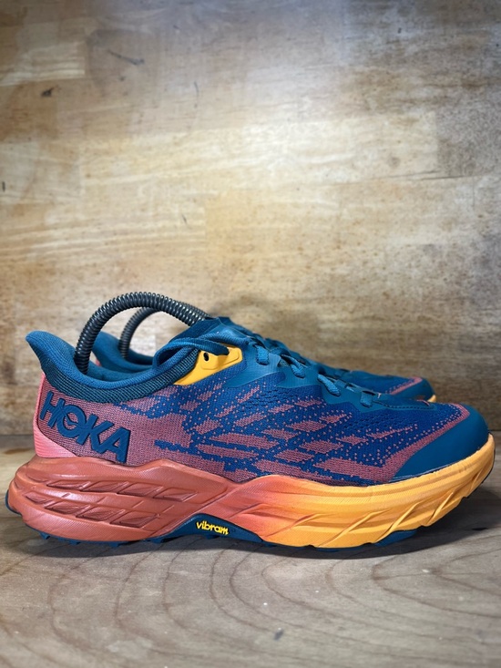 Hoka One One Shoes - Hoka One One Speedgoat 5 Womens Size 8 Trail Running Shoes Sneakers Blue Coral